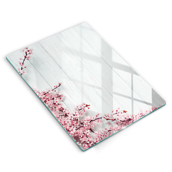 Kuchynská doska zo skla Kvety na doskách