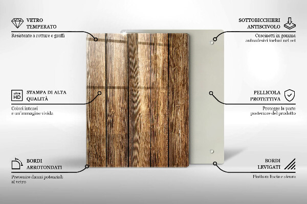 Kuchynská doska zo skla Kvety na doskách