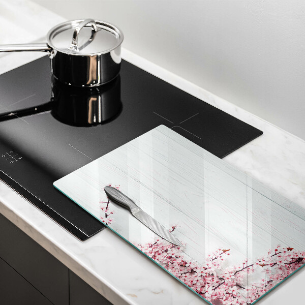 Kuchynská doska zo skla Kvety na doskách