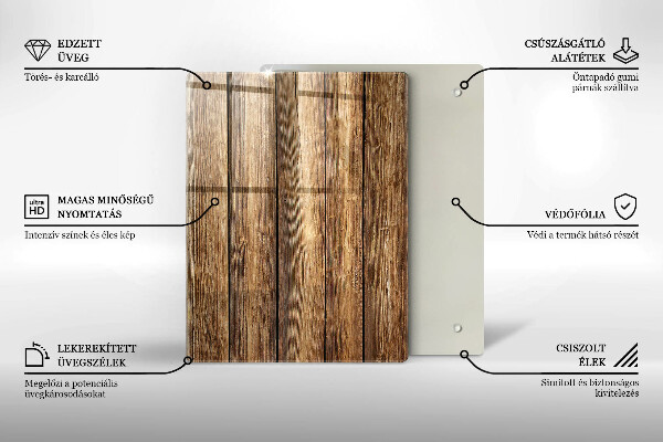 Kuchynská doska zo skla Kvety na doskách