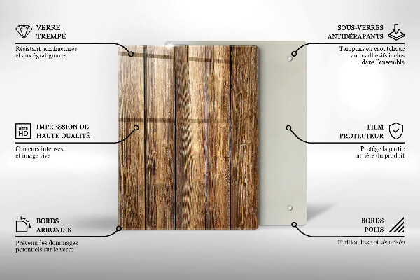 Kuchynská doska zo skla Kvety na doskách
