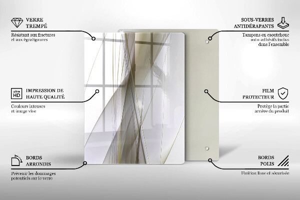 Kuchynská doska zo skla Pozadie abstrakcie štruktúry