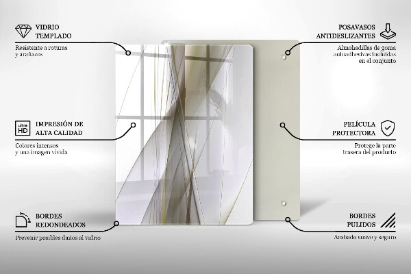 Kuchynská doska zo skla Pozadie abstrakcie štruktúry