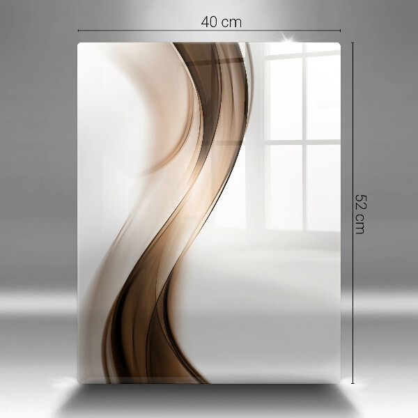 Kuchynská doska zo skla Abstraktné hnedé čiary