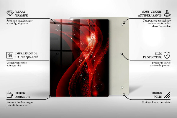 Kuchynská doska zo skla Abstraktné hnedé čiary
