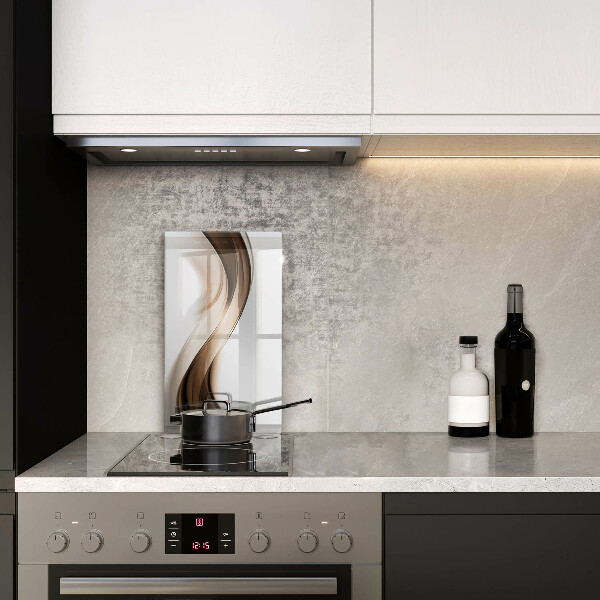 Kuchynská doska zo skla Abstraktné hnedé čiary