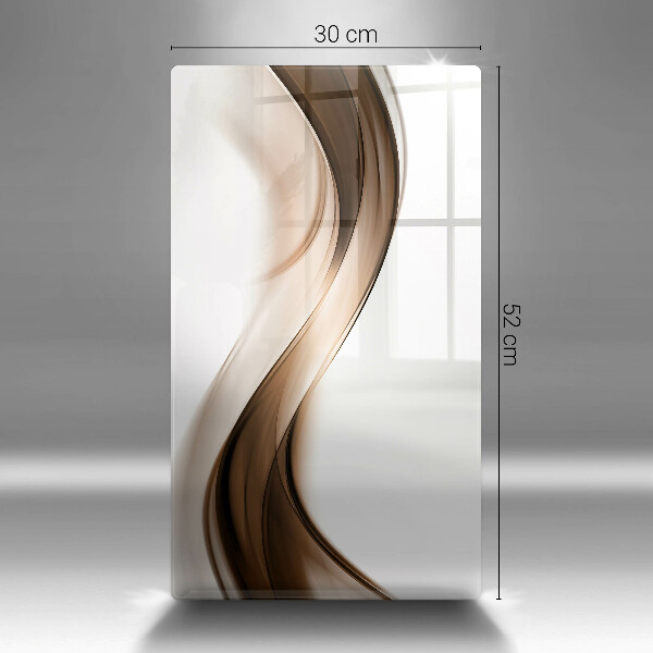 Kuchynská doska zo skla Abstraktné hnedé čiary