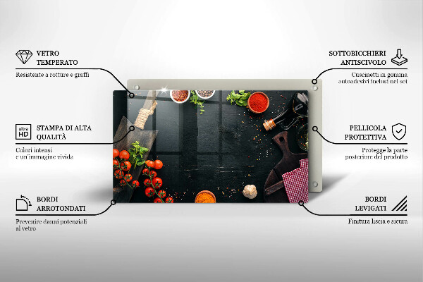 Sklenená doska na krájanie Cherry paradajky