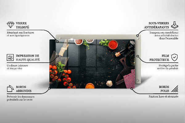 Sklenená doska na krájanie Cherry paradajky