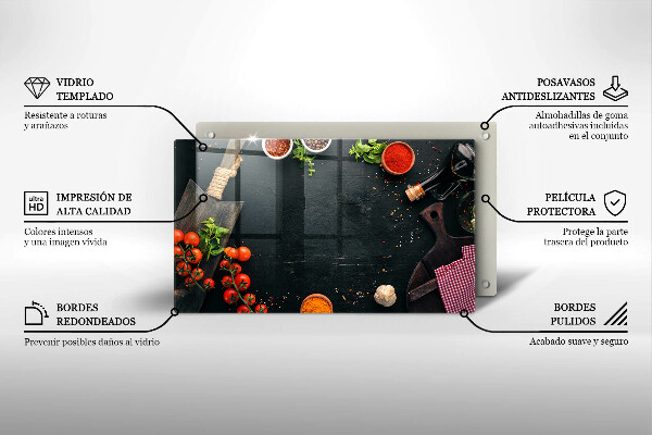 Sklenená doska na krájanie Cherry paradajky