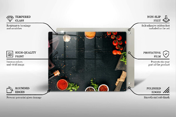 Sklenená doska na krájanie Cherry paradajky