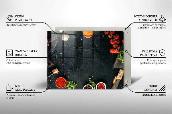 Sklenená doska na krájanie Cherry paradajky
