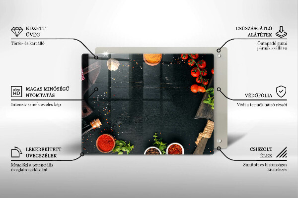 Sklenená doska na krájanie Cherry paradajky