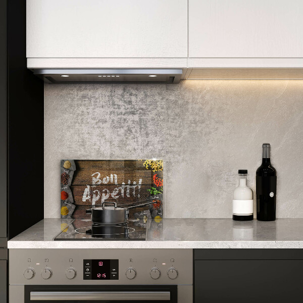 Sklenená doska na krájanie Nápisové tabule Bon Appetit