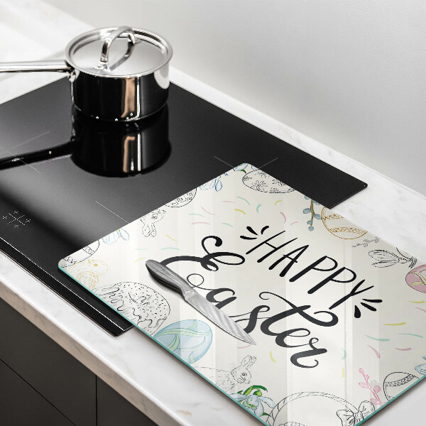 Sklenená doska na krájanie Happy Easter