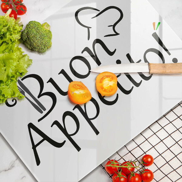 Sklenená doska na krájanie Buon Appetito!