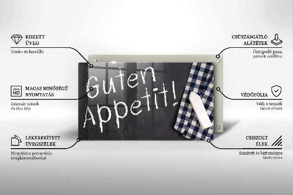 Sklenená doska na krájanie Guten Appetit!