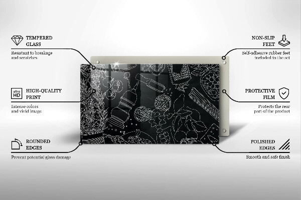 Sklenená doska na krájanie Kuchynské doplnky