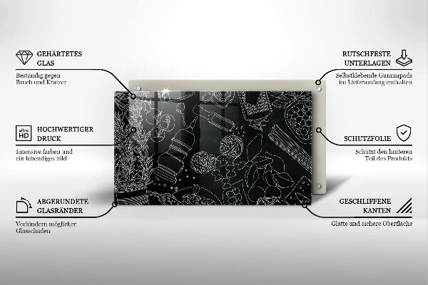 Sklenená doska na krájanie Kuchynské doplnky