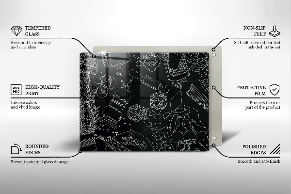 Sklenená doska na krájanie Kuchynské doplnky