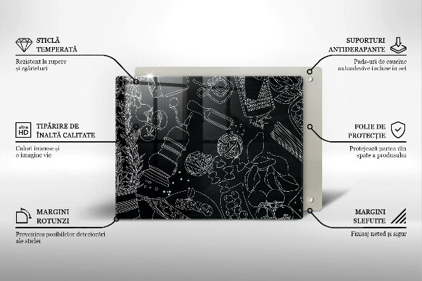 Sklenená doska na krájanie Kuchynské doplnky