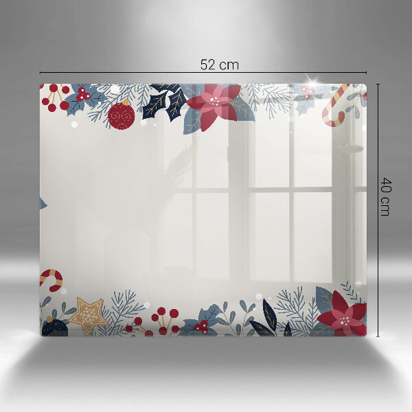 Sklenená doska na krájanie vianočné dekorácie