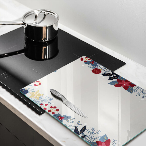 Sklenená doska na krájanie vianočné dekorácie