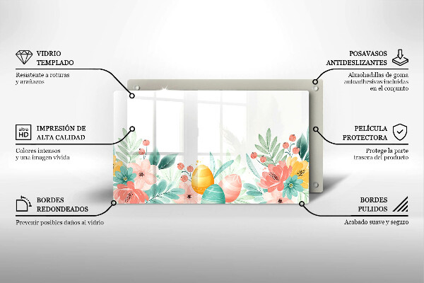 Sklenená doska na krájanie veľkonočné vajíčka