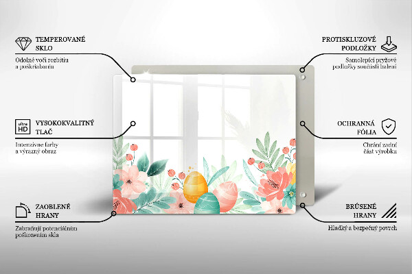 Sklenená doska na krájanie veľkonočné vajíčka