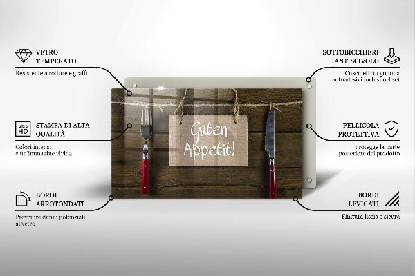 Sklenená doska na krájanie Guten Apetit