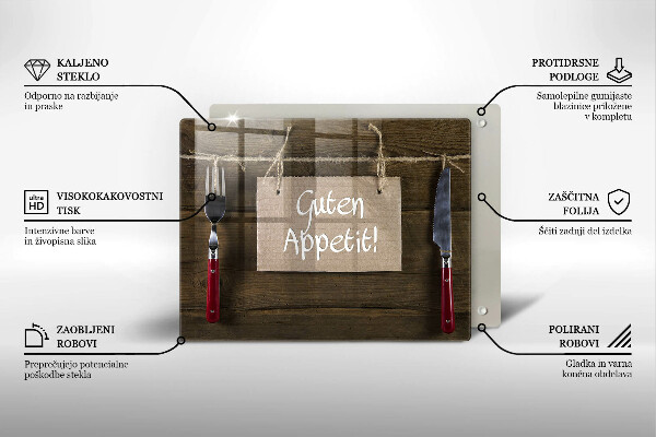 Sklenená doska na krájanie Guten Apetit