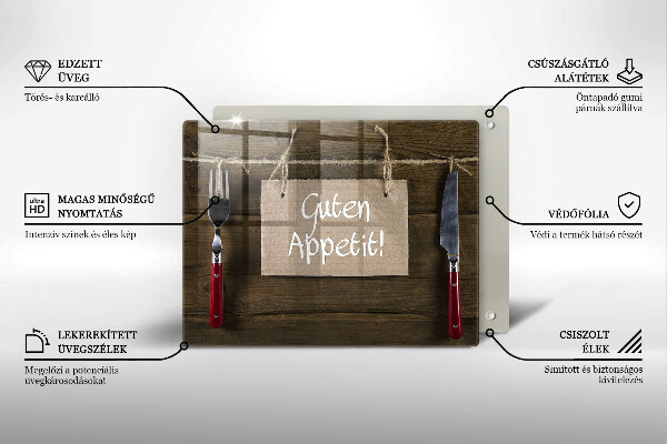 Sklenená doska na krájanie Guten Apetit