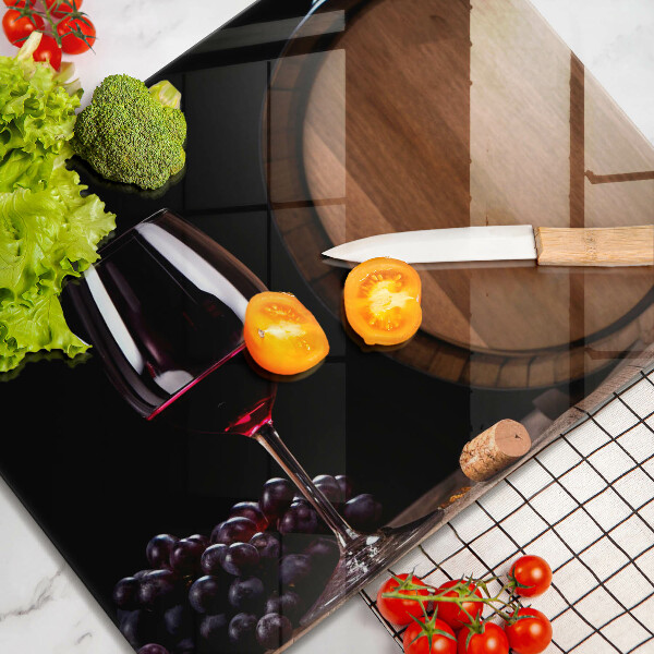 Sklenená doska na krájanie Sudový pohár na víno