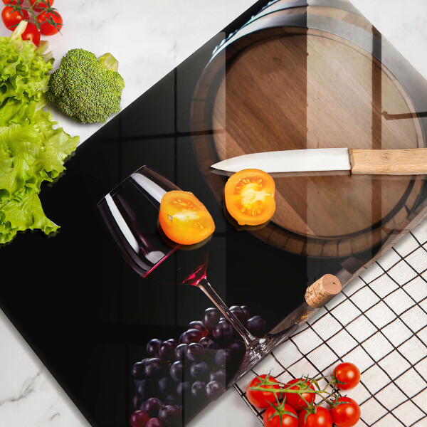 Sklenená doska na krájanie Sudový pohár na víno