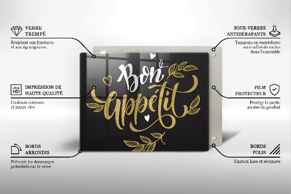 Sklenená doska na krájanie Bon Appetit