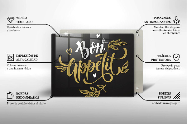 Sklenená doska na krájanie Bon Appetit