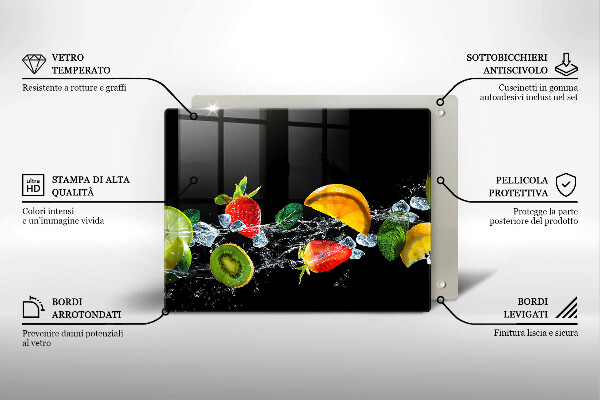 Sklenená doska na krájanie Ovocie vo vode