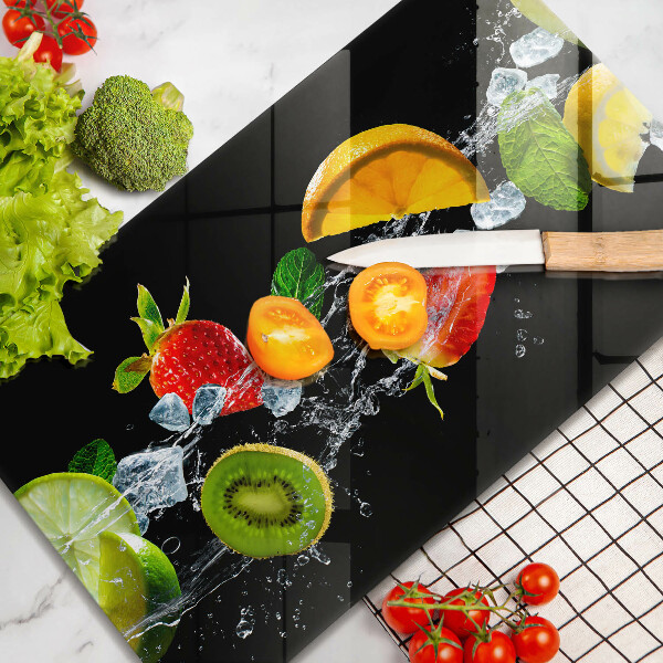 Sklenená doska na krájanie Ovocie vo vode