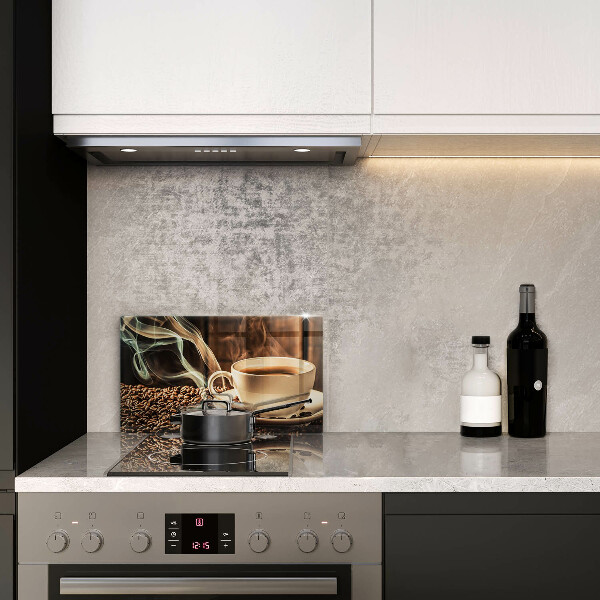 Sklenená doska na krájanie Šálka a kávové zrná