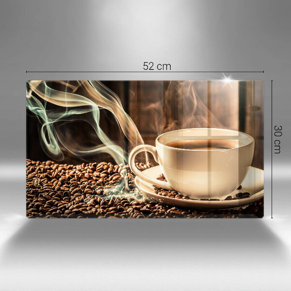 Sklenená doska na krájanie Šálka a kávové zrná