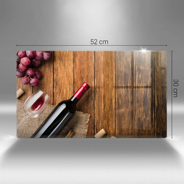 Sklenená doska na krájanie Fľaša červeného vína