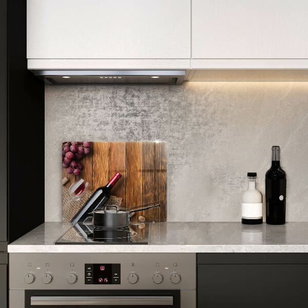 Sklenená doska na krájanie Fľaša červeného vína