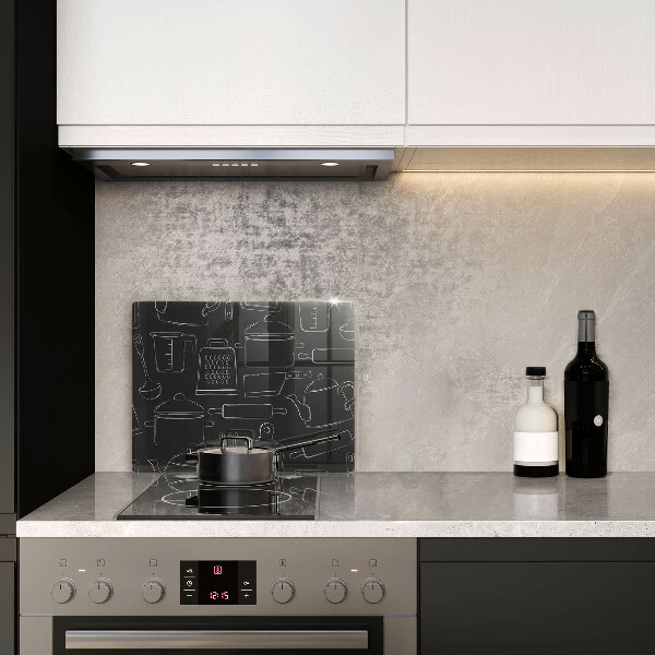 Sklenená doska na krájanie Kreslené kuchynské doplnky