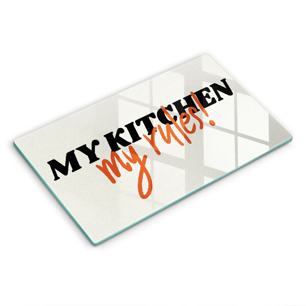 Sklenená doska na krájanie My kitchen my rules