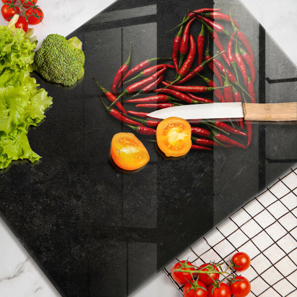 Sklenená doska na krájanie Srdce z chilli papričky