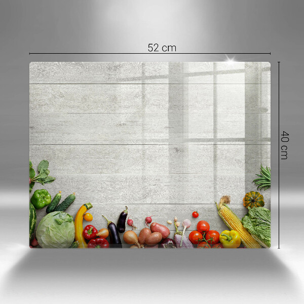 Sklenená doska na krájanie Zelenina na doskách