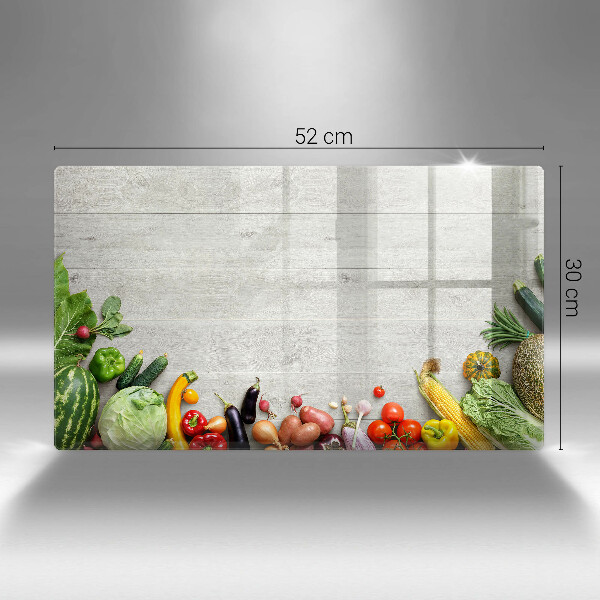 Sklenená doska na krájanie Zelenina na doskách