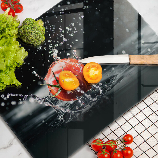 Sklenená doska na krájanie Paradajka vo vode