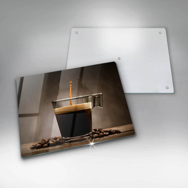 Sklenená doska na krájanie Sklo a kávové zrná