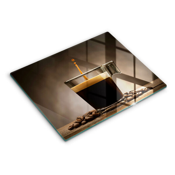 Sklenená doska na krájanie Sklo a kávové zrná